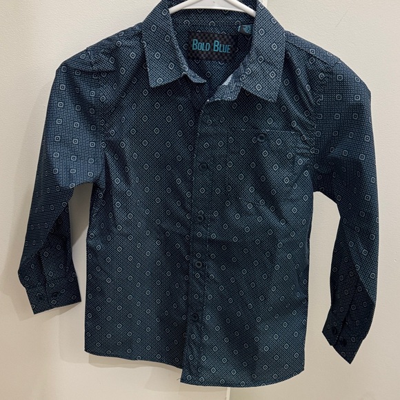 Kids Geometric Button Down Shirt - Picture 1 of 3